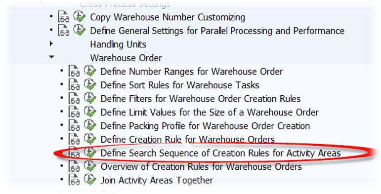 SAP EWM WOCR Sequence Determination